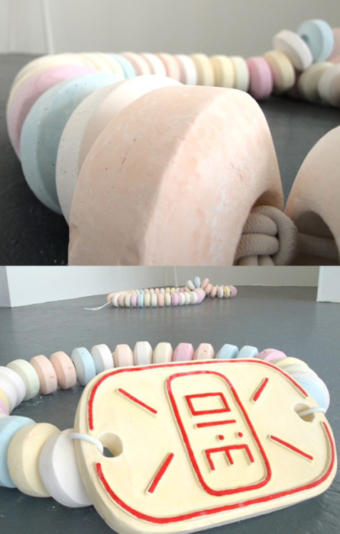 hoveringcat:
&ldquo;For her degree show, artist Nicola Freeman created a project featuring giant confectionery, using plaster and resin (sadly inedible).
Found via The Jealous Curator.
&rdquo;